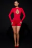Cut-Out Unitard in Fire Red sold by Oh Polly