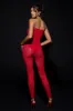 Sweetheart-Neck Warp-Knit Bodysuit in Fire Red sold by Oh Polly