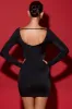 Scoop-Neck Mini Dress in Black sold by Oh Polly