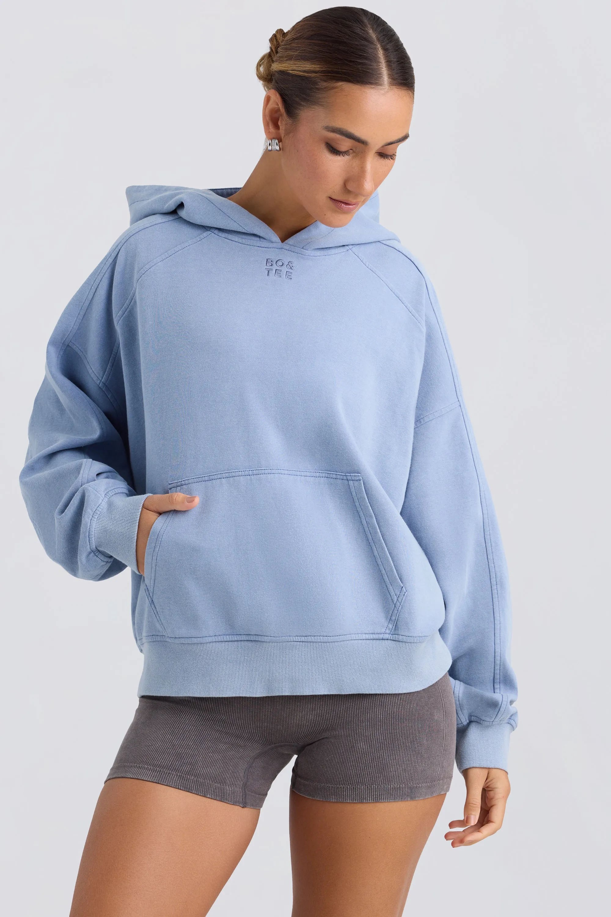 Oversized Hoodie in Washed Blue sold by Oh Polly product image thumbnail 5