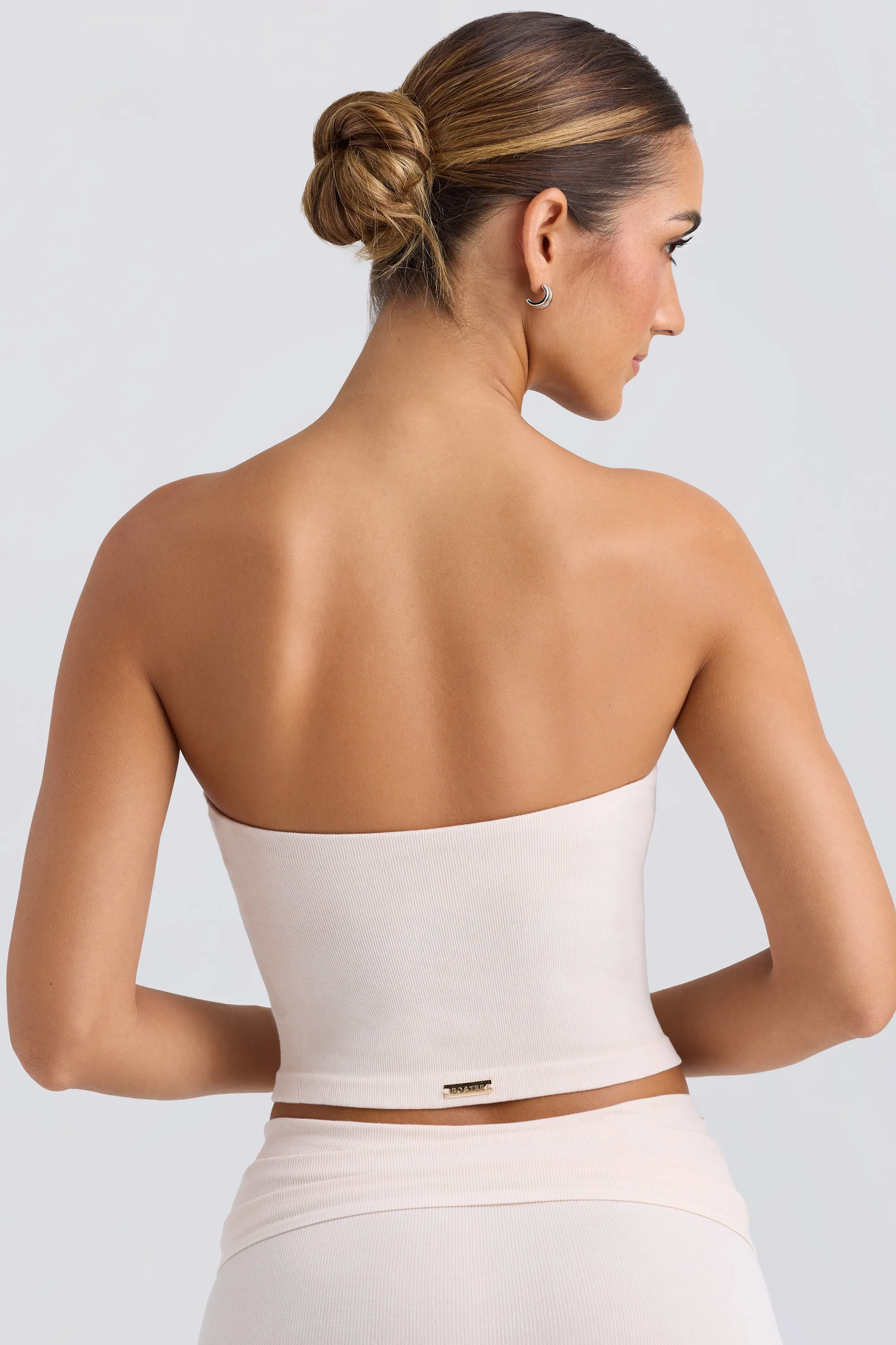 Bandeau Crop Top in Washed Cream sold by Oh Polly product image thumbnail 2