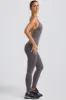 Cross-Back Jumpsuit in Washed Charcoal sold by Oh Polly