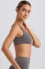 One-Shoulder Sports Bra in Washed Charcoal sold by Oh Polly