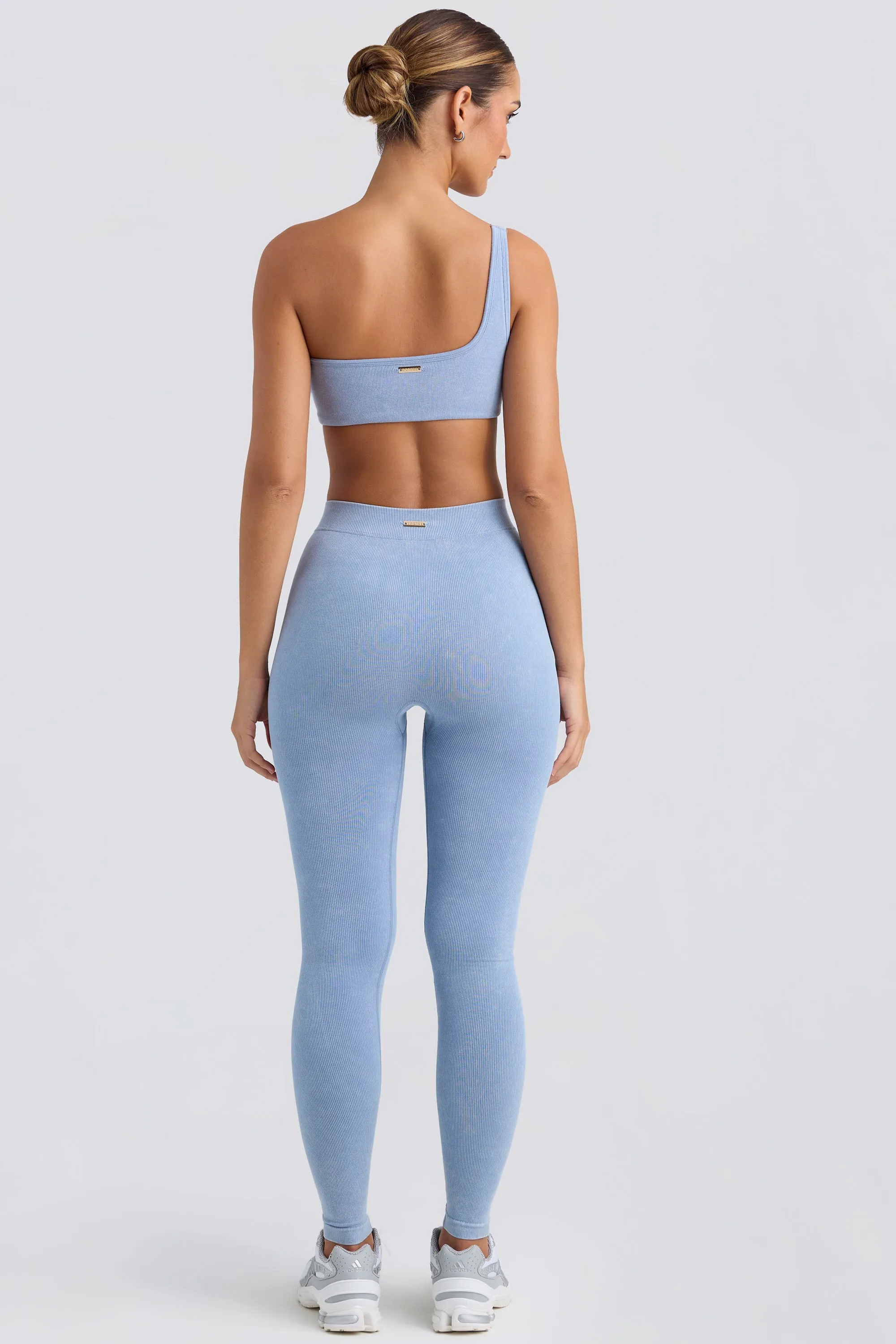 Seamless Rib Leggings in Washed Blue sold by Oh Polly product image thumbnail 2