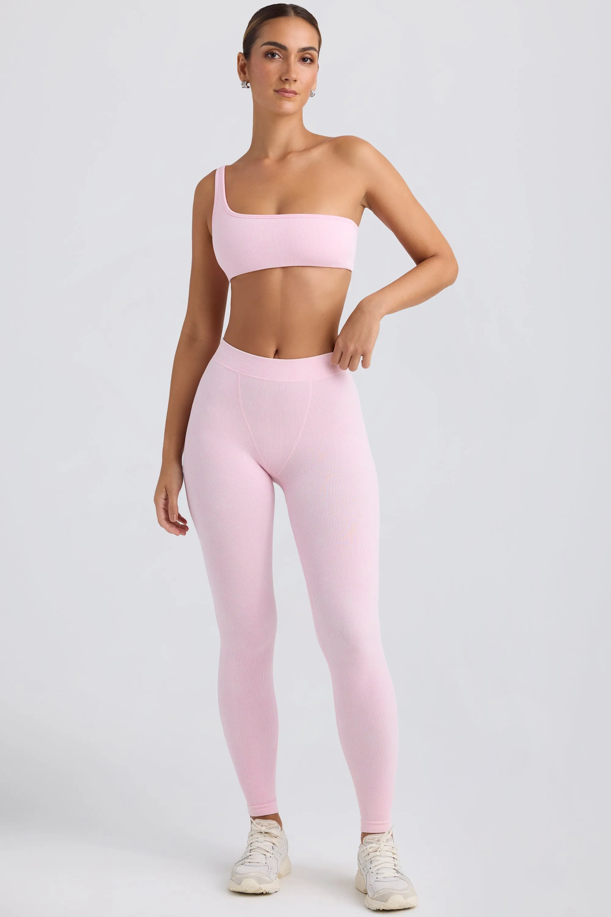 Seamless Rib Leggings in Washed Ice Pink sold by Oh Polly product image thumbnail 4