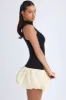 Turtleneck Drop-Waist Bubble Hem Mini Dress in Black sold by Oh Polly