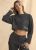 Cropped Knit Jumper in Charcoal Marl sold by Oh Polly
