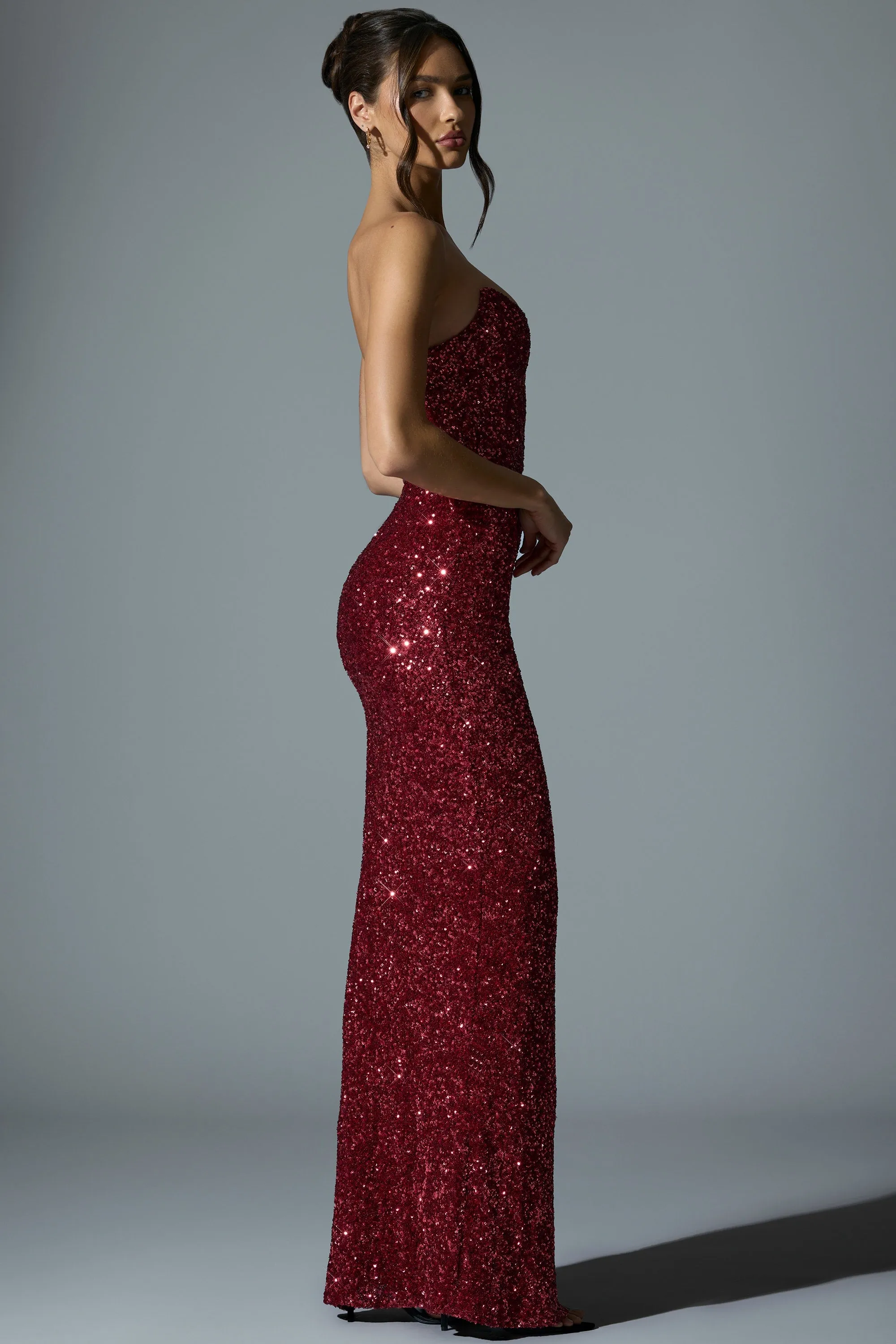 Embellished Corset Gown in Red sold by Oh Polly product image thumbnail 5