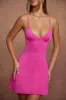 Triangle Cup A-Line Mini Dress in Pink sold by Oh Polly