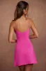 Triangle Cup A-Line Mini Dress in Pink sold by Oh Polly