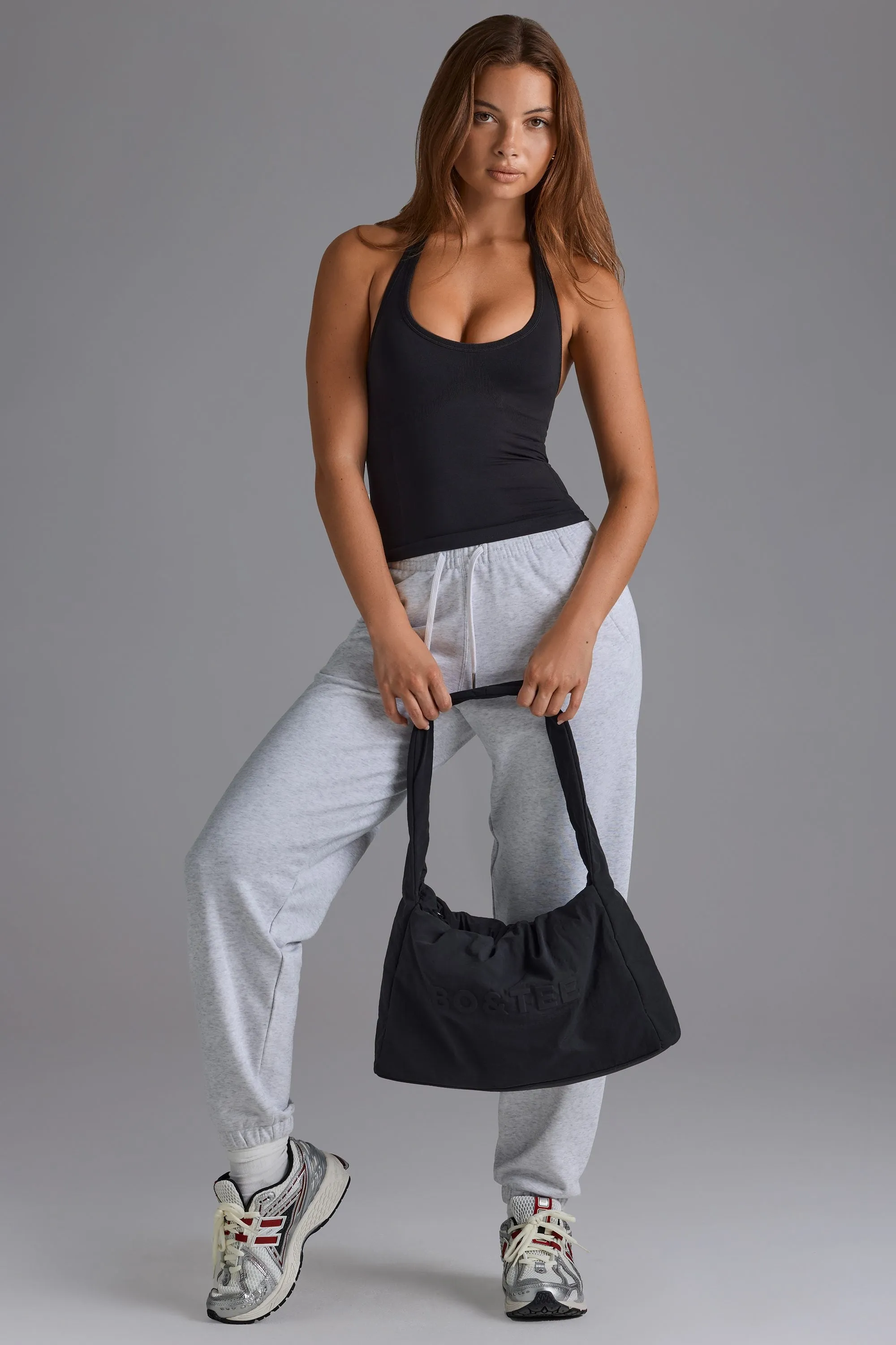 Drawstring Puffer Tote Bag in Black sold by Oh Polly