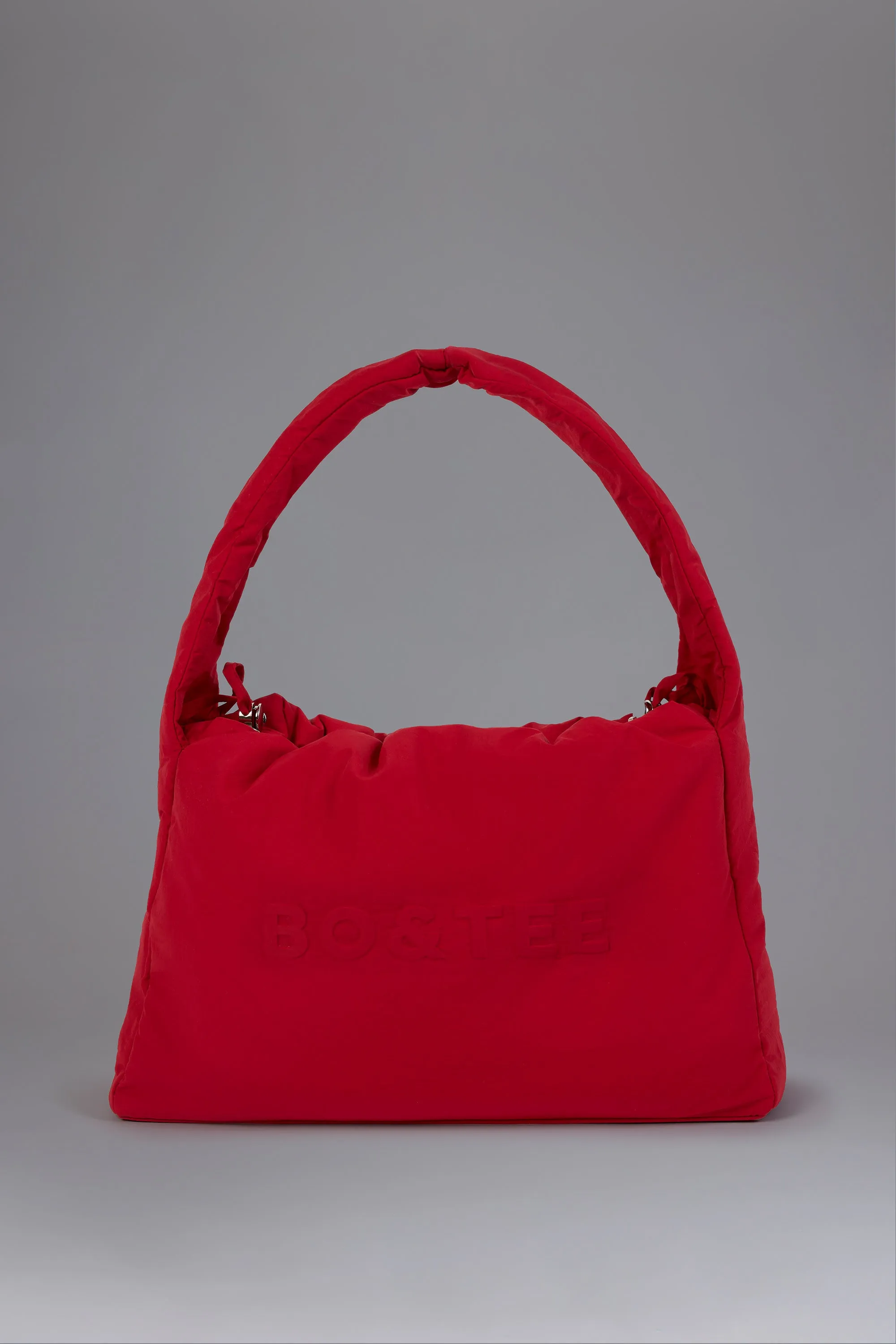 Drawstring Puffer Tote Bag in Cherry Red sold by Oh Polly product image thumbnail 3