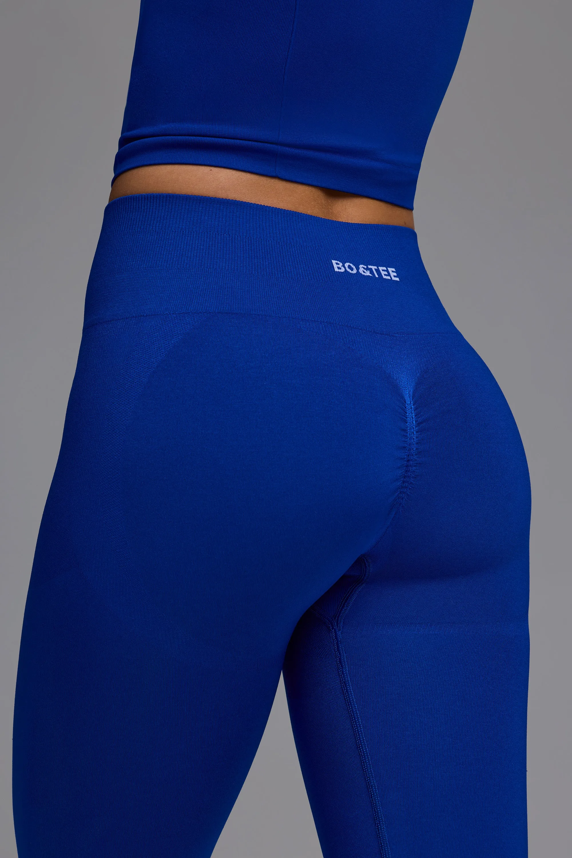 Petite Define Luxe High-Waist Leggings in Royal Blue sold by Oh Polly product image thumbnail 4