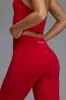 Petite Define Luxe High-Waist Leggings in Cherry Red sold by Oh Polly