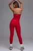 Petite Define Luxe High-Waist Leggings in Cherry Red sold by Oh Polly