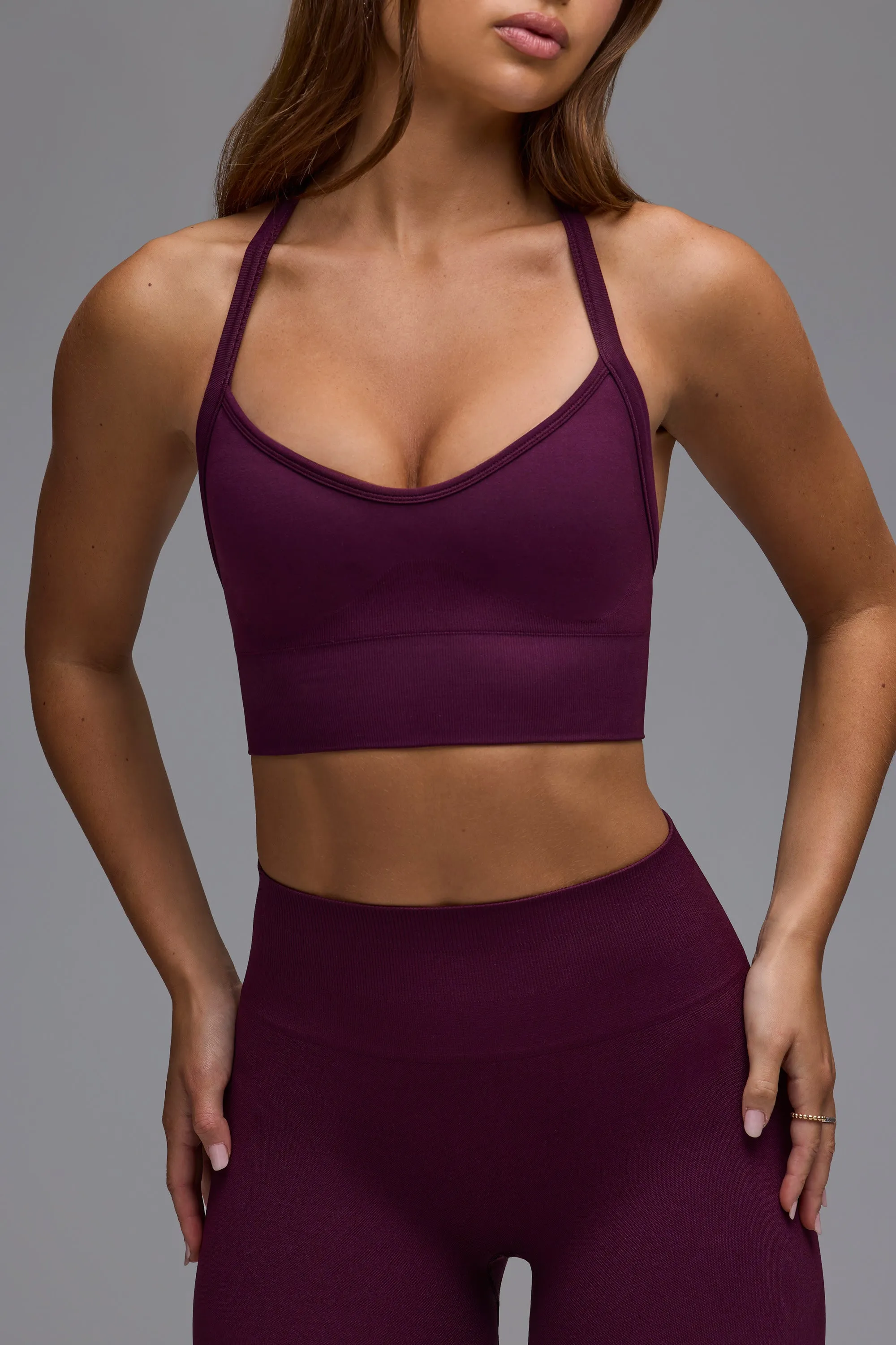 Define Luxe Multiway Sports Bra in Grape sold by Oh Polly product image thumbnail 4