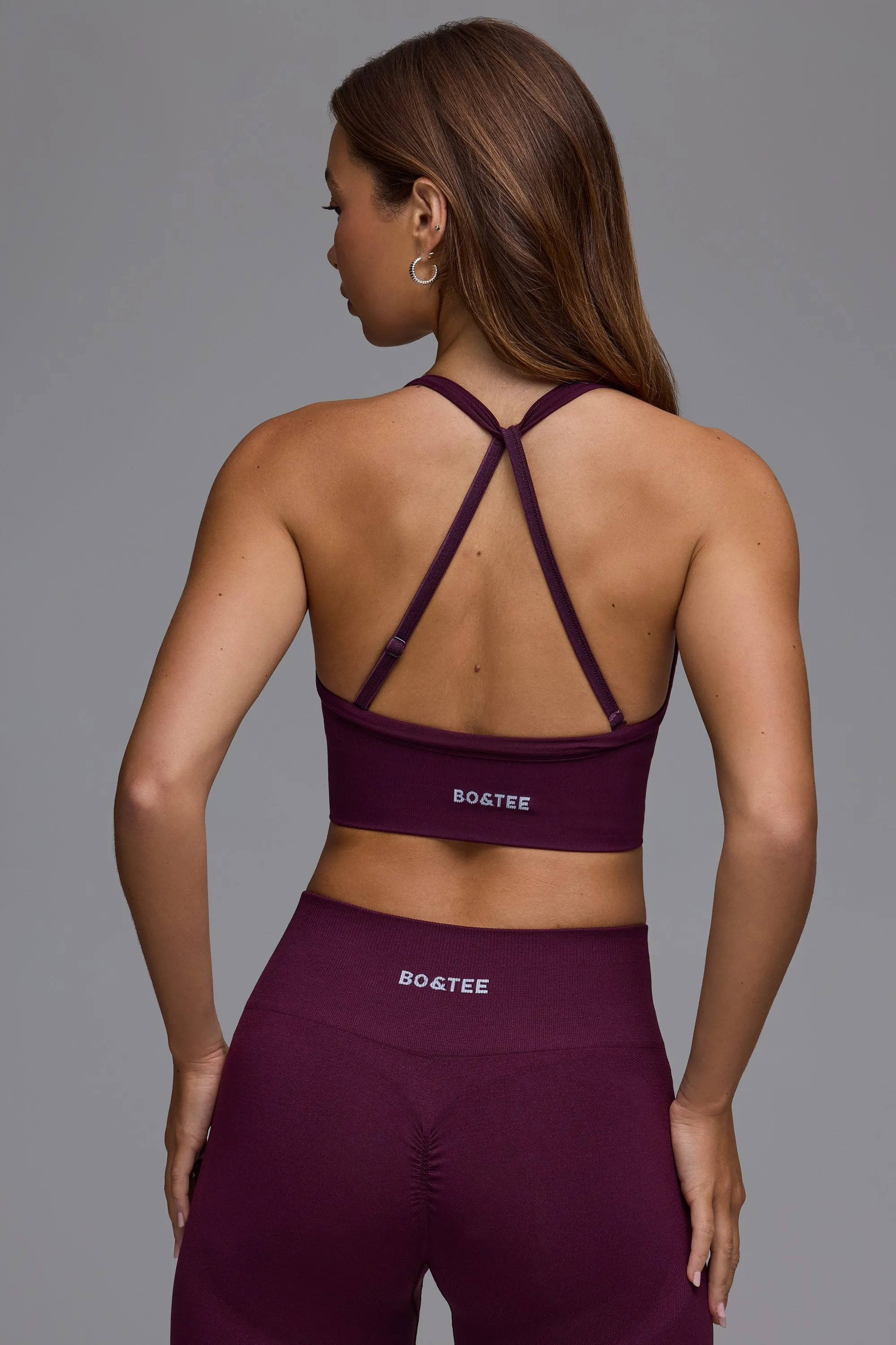 Define Luxe Multiway Sports Bra in Grape sold by Oh Polly product image thumbnail 2