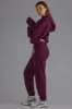 Soft Cotton Jersey Relaxed Mid-Rise Joggers in Grape sold by Oh Polly