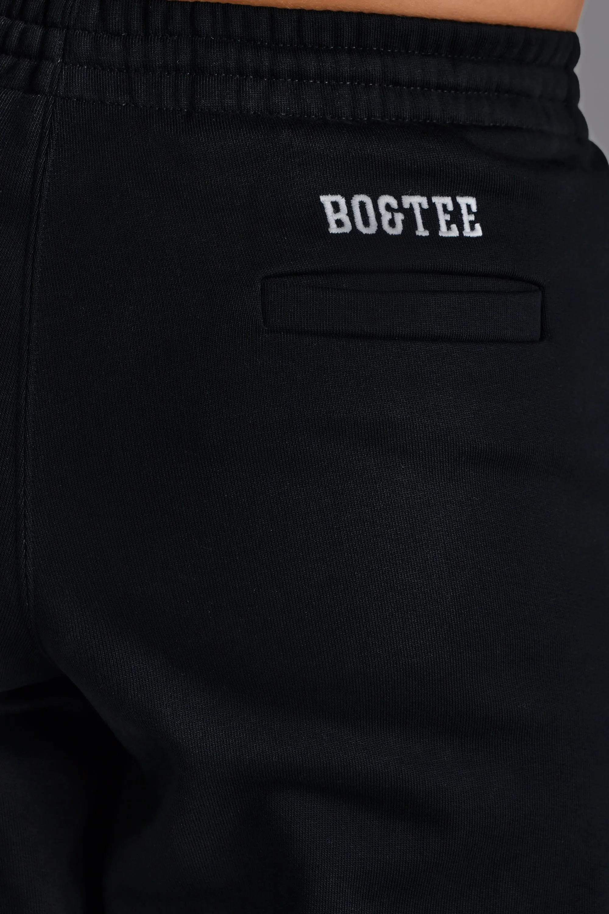 Soft Cotton Jersey Relaxed Mid-Rise Joggers in Black sold by Oh Polly product image thumbnail 4