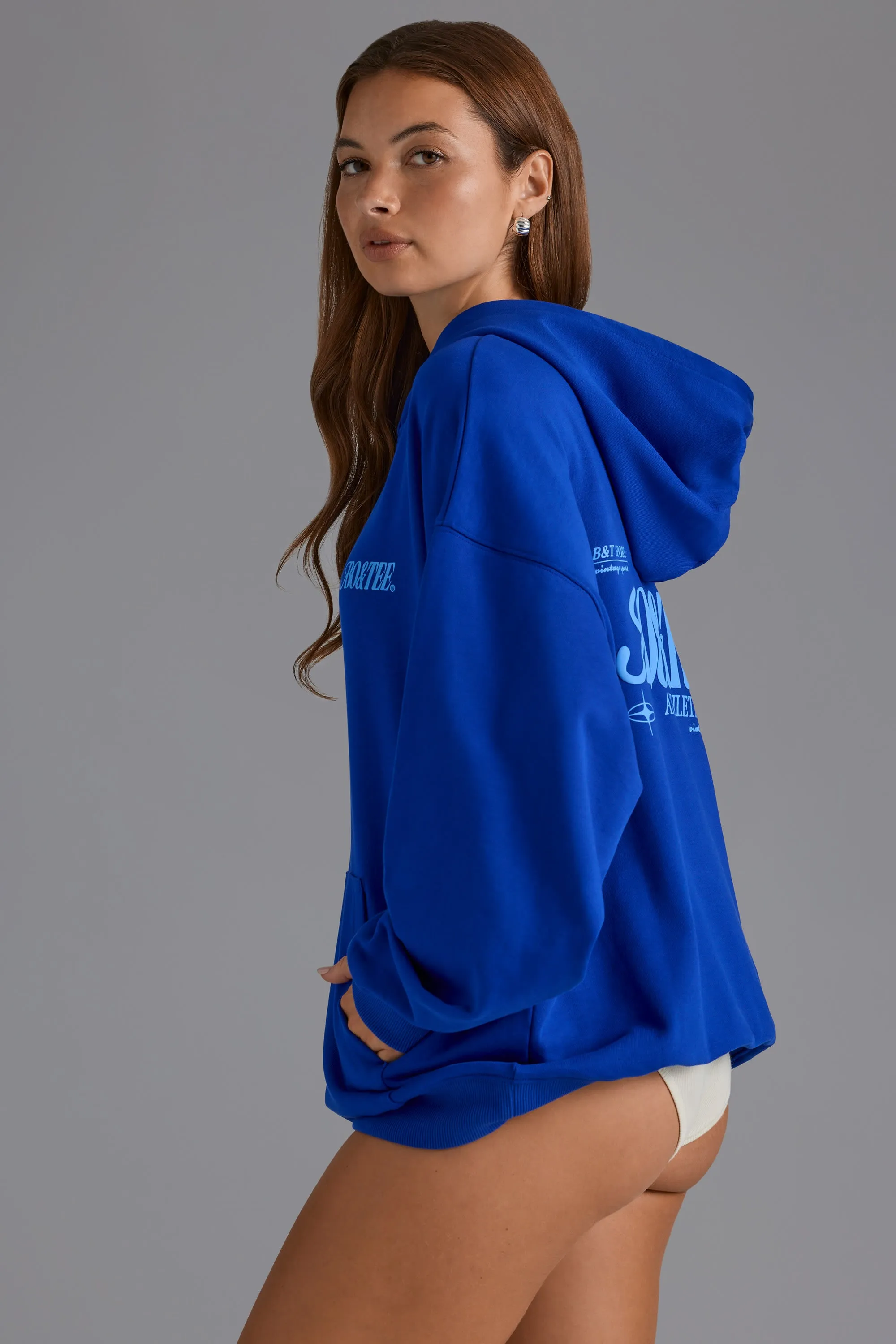 Oversized Hoodie in Royal Blue sold by Oh Polly product image thumbnail 3
