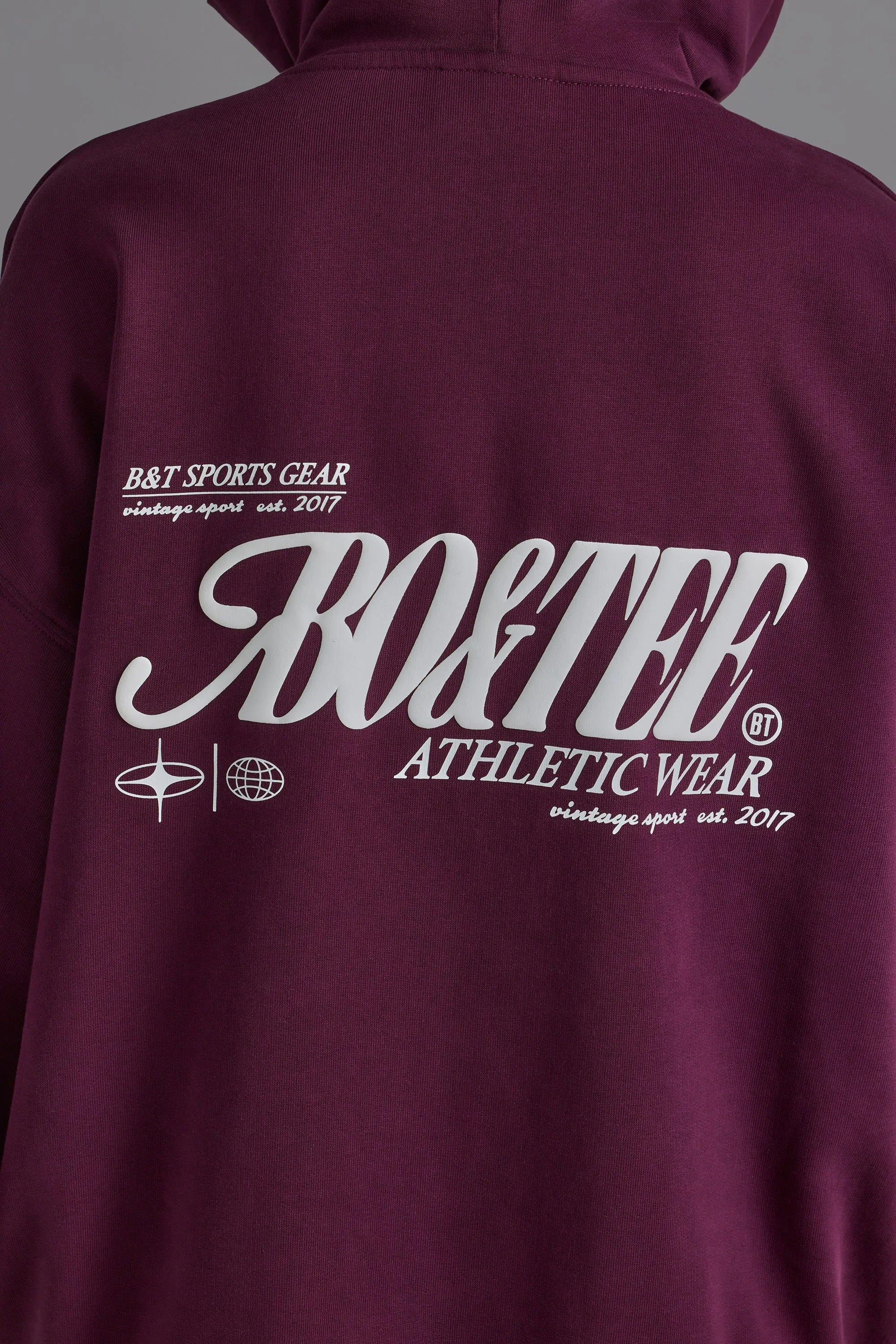 Cotton Fleece Appliqué Oversized Hoodie in Grape sold by Oh Polly product image thumbnail 5