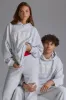 Appliqué Oversized Hoodie in Grey Marl sold by Oh Polly