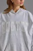 Appliqué Oversized Hoodie in Grey Marl sold by Oh Polly