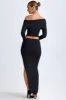 Modal Low-Rise Maxi Skirt in Black sold by Oh Polly
