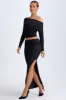 Modal Low-Rise Maxi Skirt in Black sold by Oh Polly