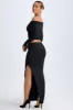 Modal Low-Rise Maxi Skirt in Black sold by Oh Polly