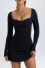 Modal Layered A-Line Mini Dress in Black sold by Oh Polly
