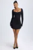 Modal Layered A-Line Mini Dress in Black sold by Oh Polly