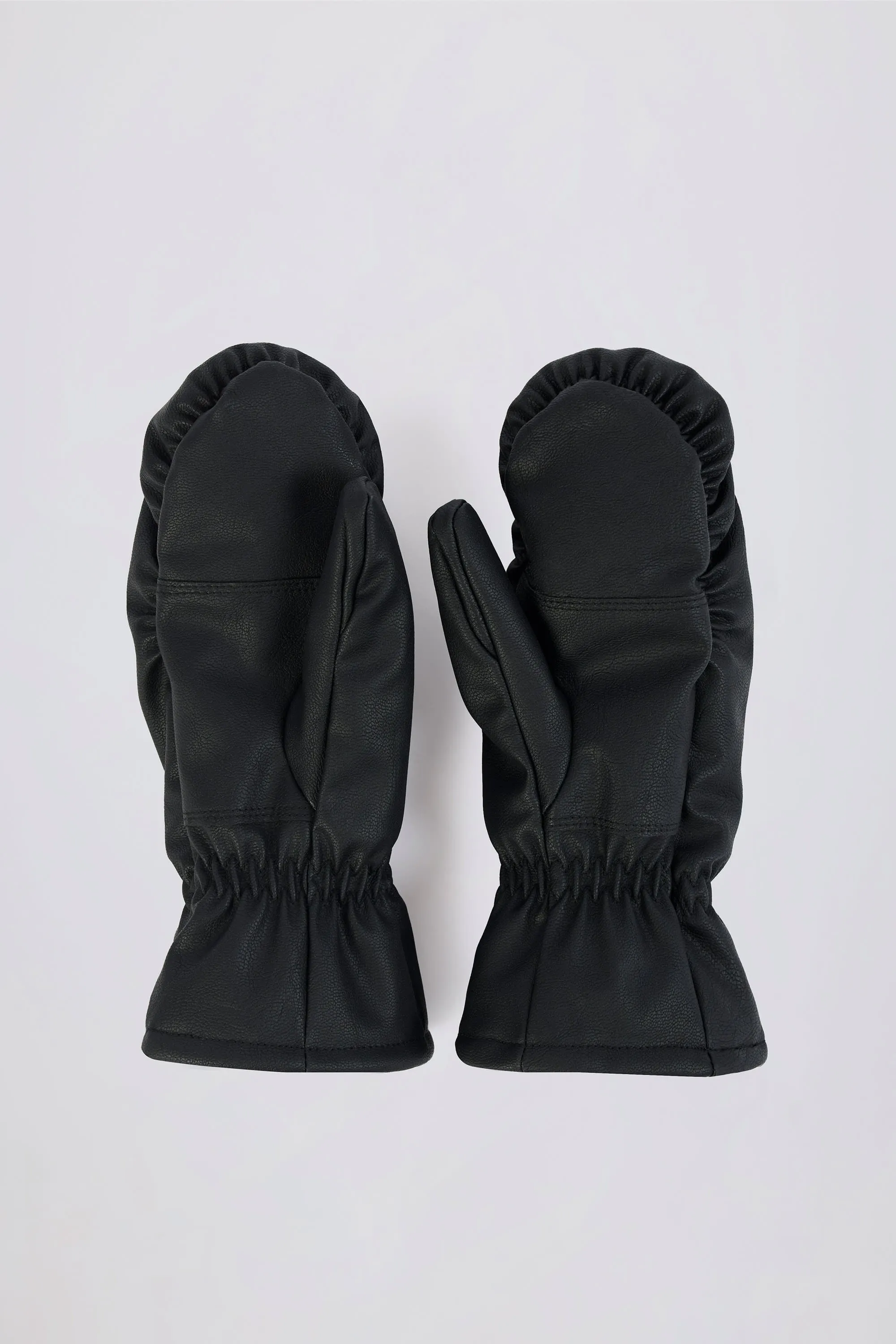 Faux-Leather Gloves in Black sold by Oh Polly product image thumbnail 5