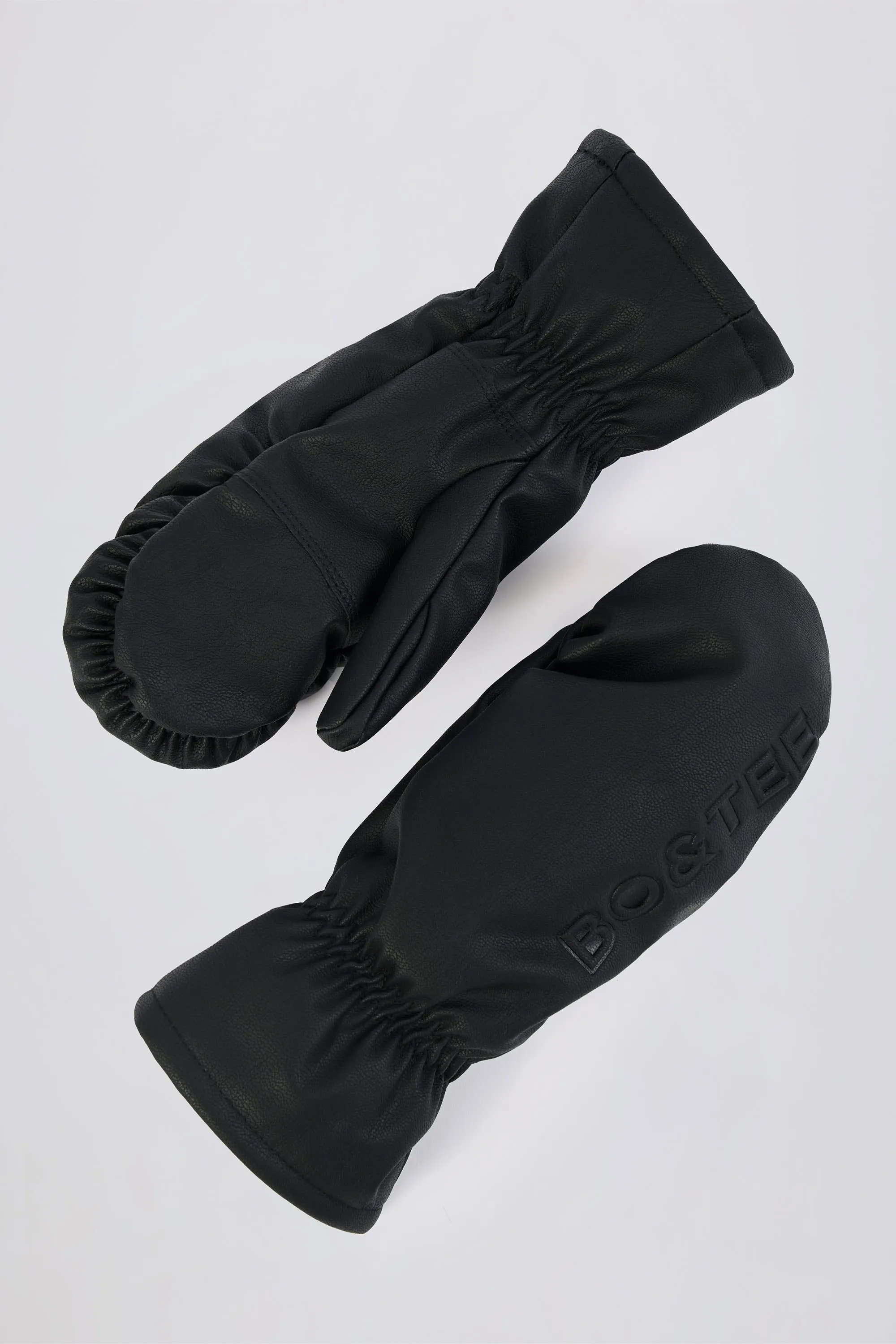 Faux-Leather Gloves in Black sold by Oh Polly product image thumbnail 4