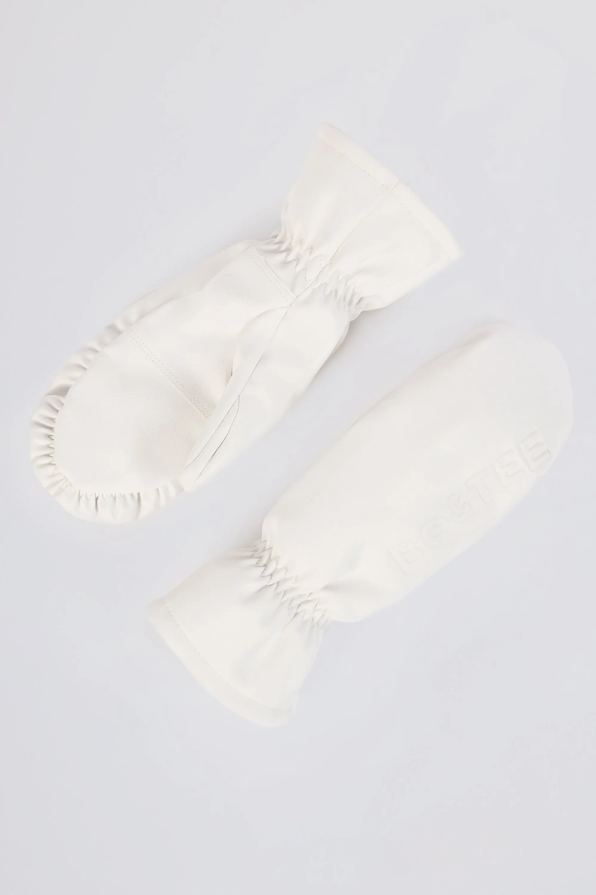Faux-Leather Gloves in Ice White sold by Oh Polly product image thumbnail 4