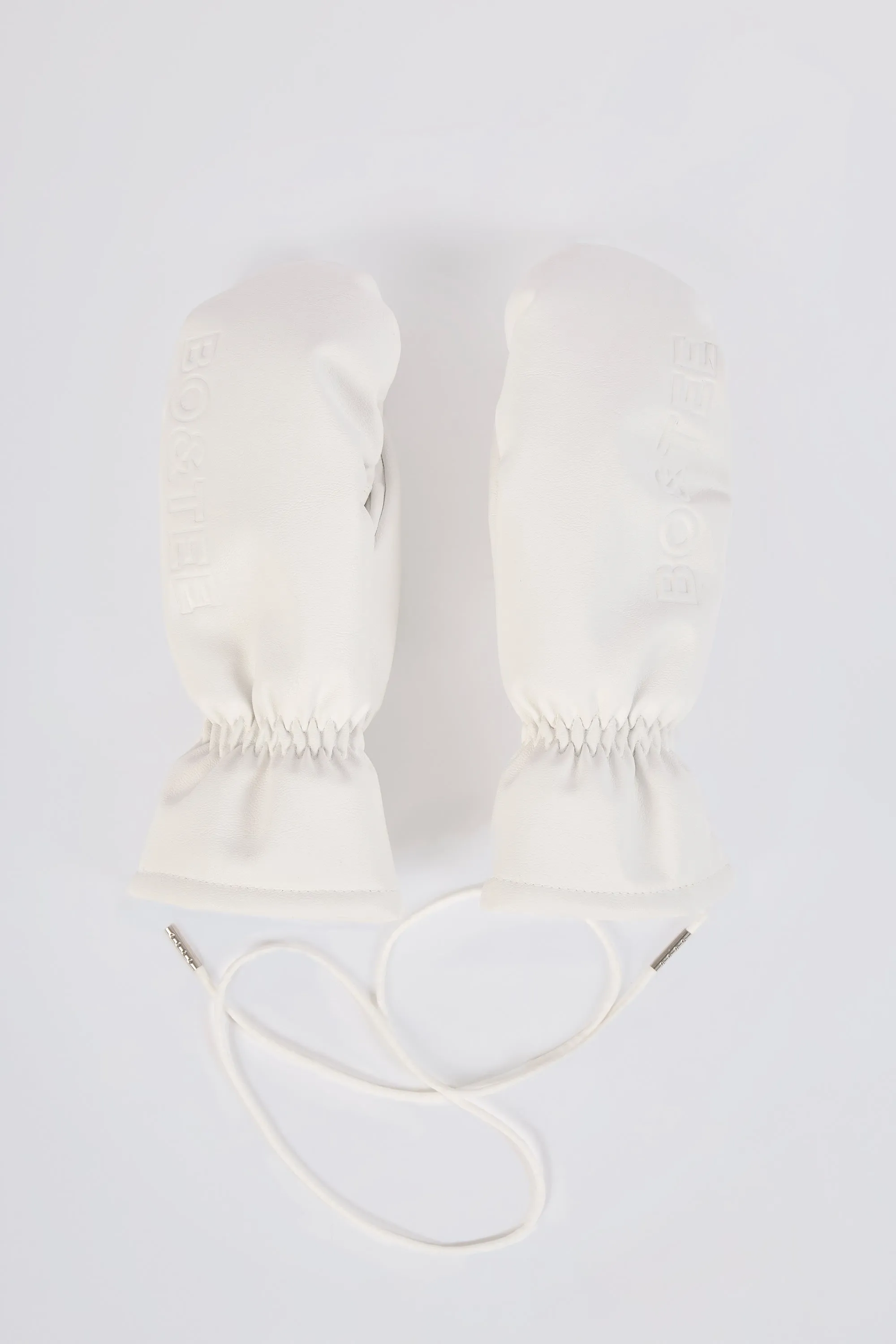 Faux-Leather Gloves in Ice White sold by Oh Polly product image thumbnail 3