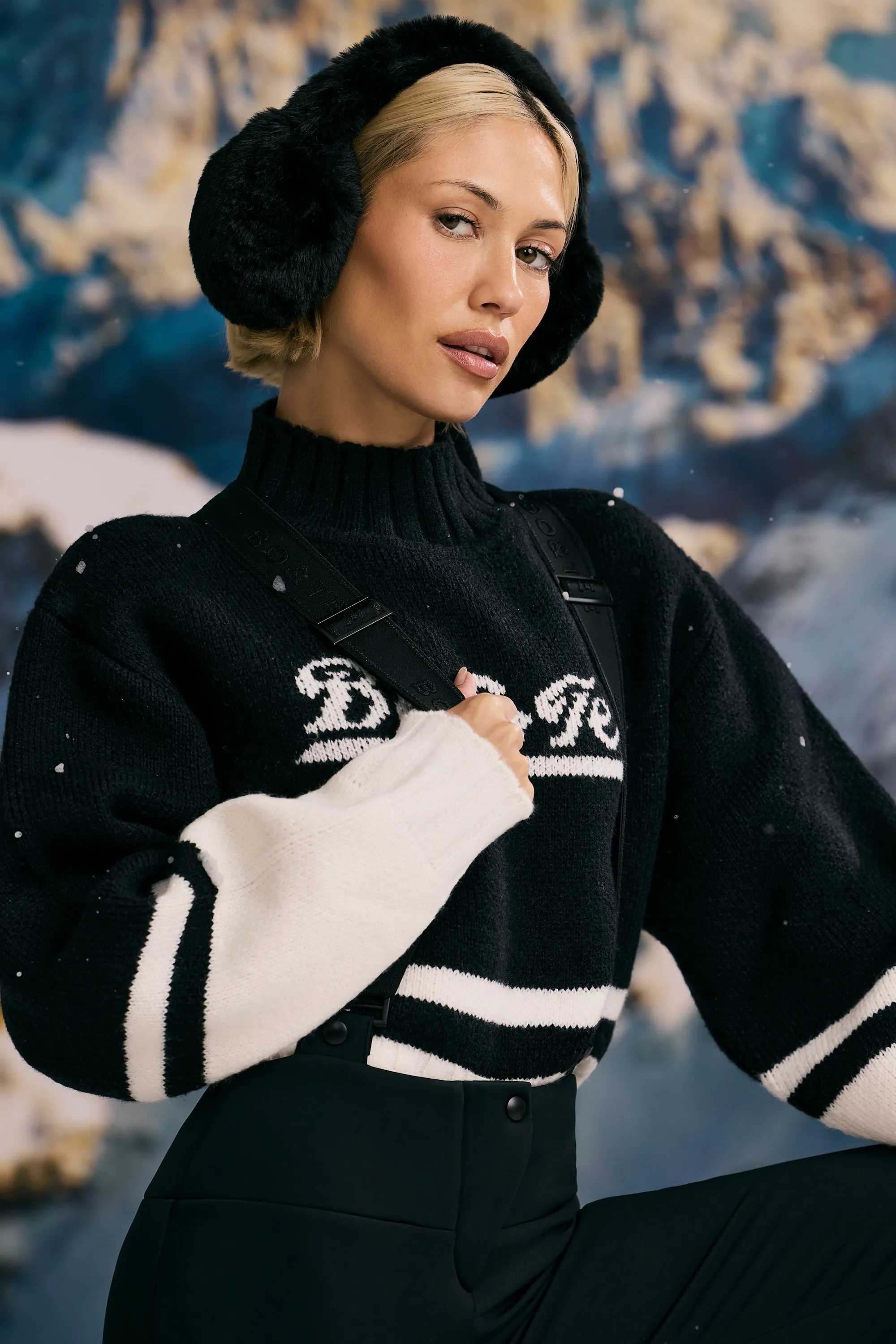 Faux-Fur Earmuffs in Black sold by Oh Polly product image thumbnail 2