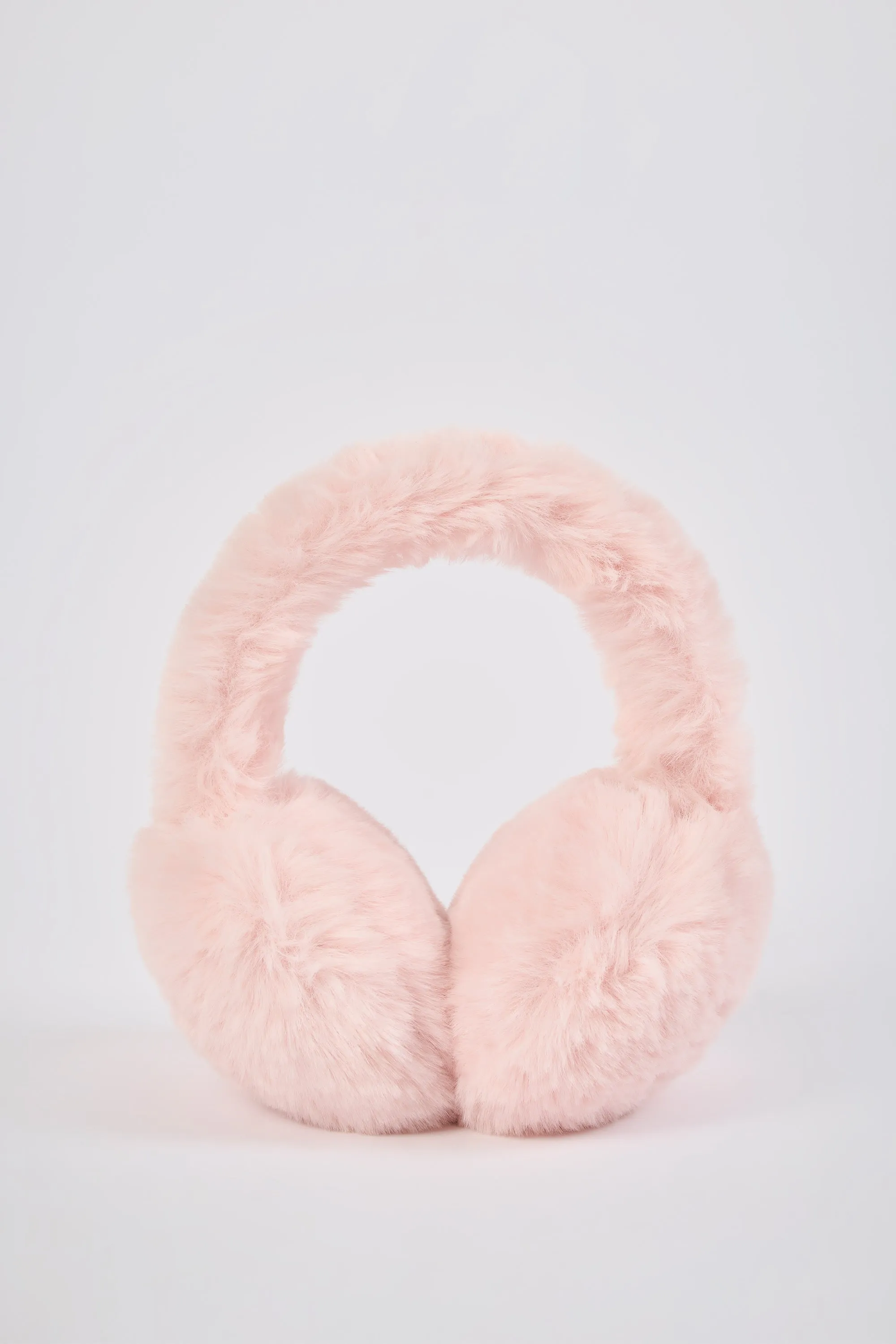 Faux-Fur Earmuffs in Pastel Pink sold by Oh Polly product image thumbnail 3