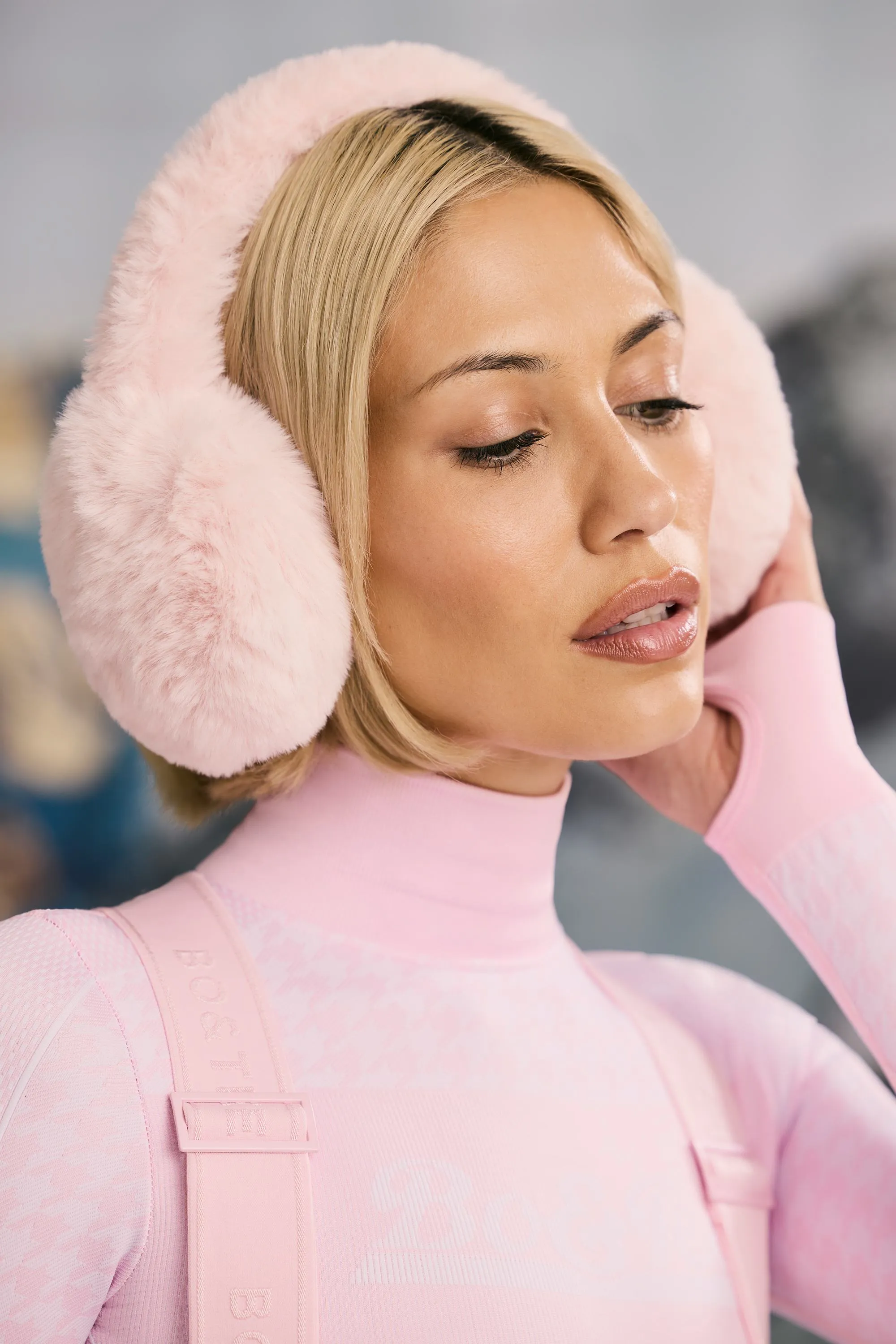 Faux-Fur Earmuffs in Pastel Pink sold by Oh Polly product image thumbnail 2
