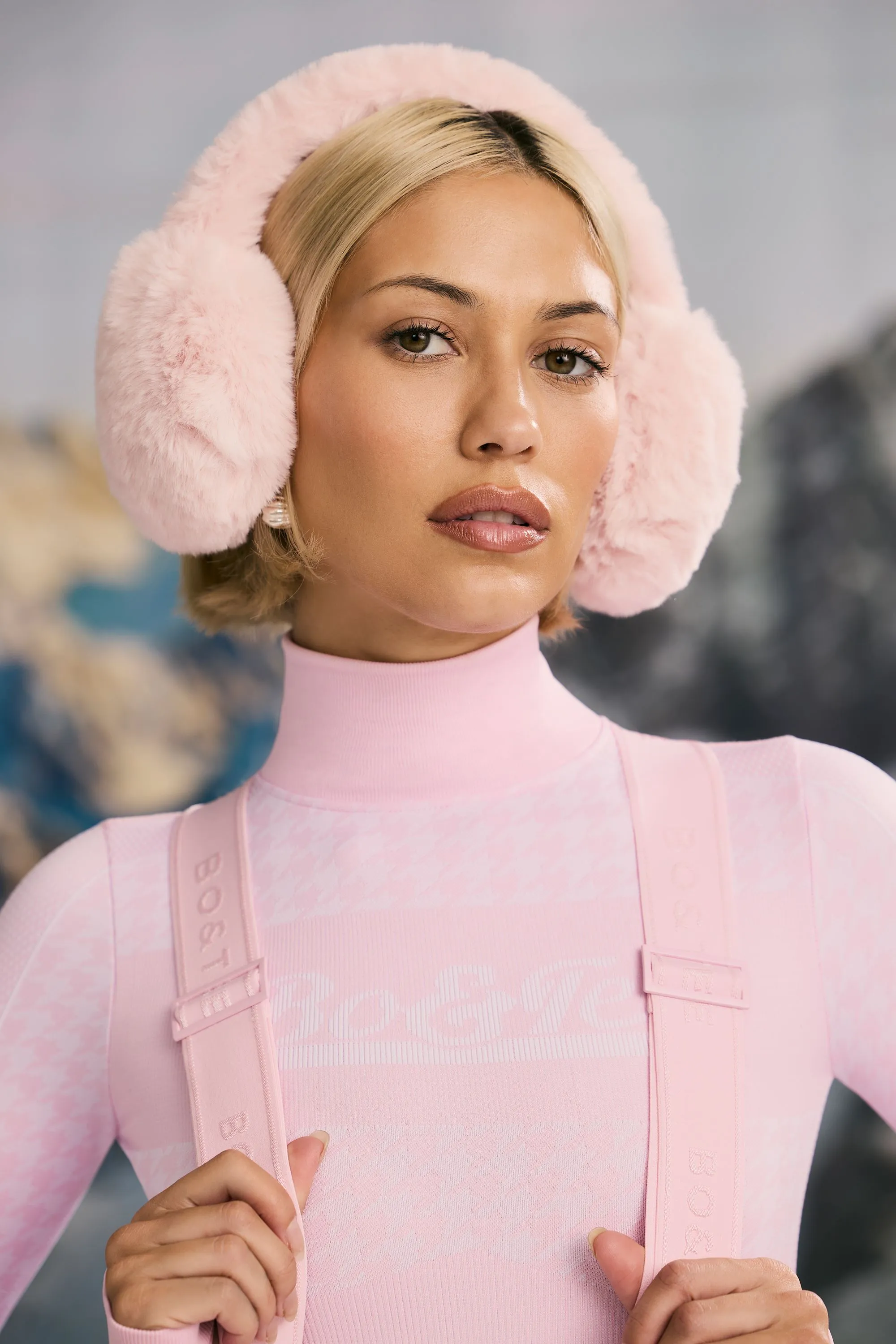 Faux-Fur Earmuffs in Pastel Pink sold by Oh Polly