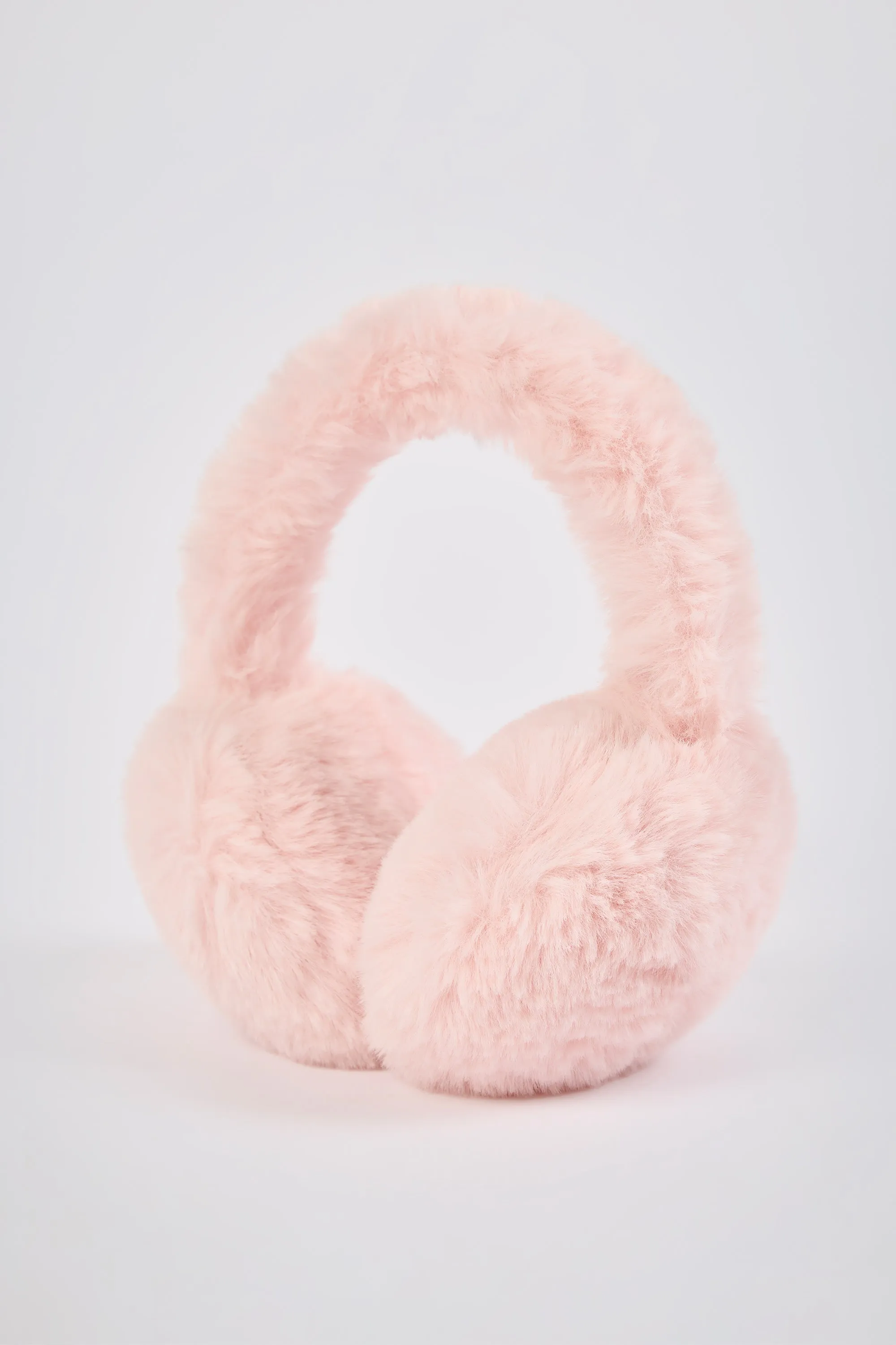 Faux-Fur Earmuffs in Pastel Pink sold by Oh Polly product image thumbnail 4