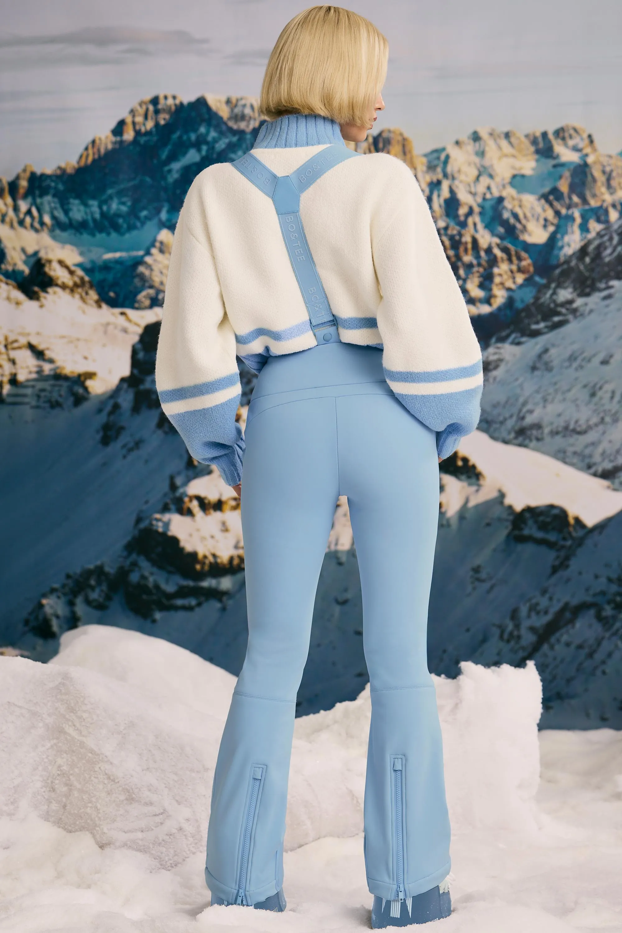 Fleece-Lined Ski Trousers in Ice Blue sold by Oh Polly product image thumbnail 2