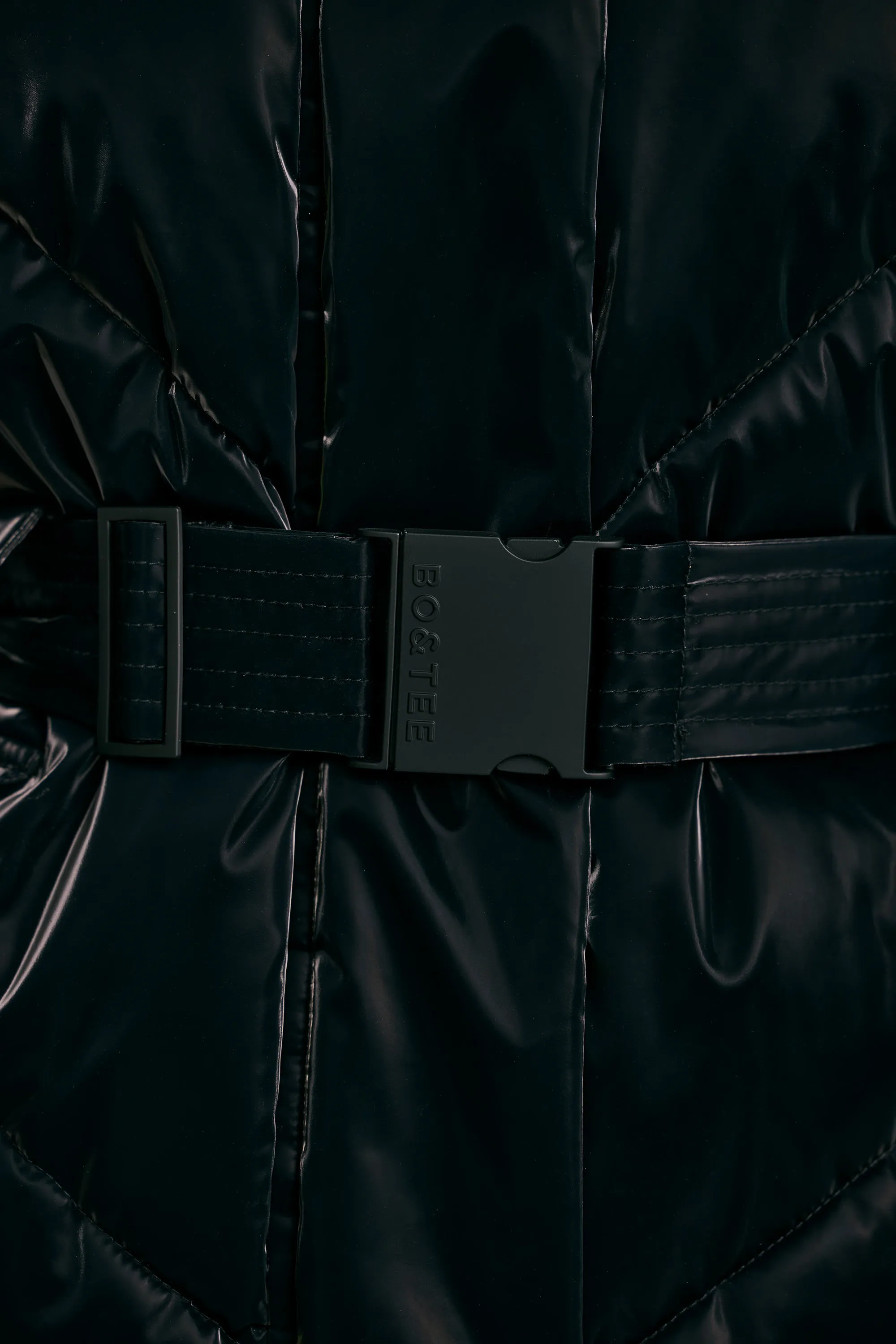 Oversized Quilted Hooded Ski Jacket in Black sold by Oh Polly product image thumbnail 4