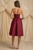 Strapless Corset Midi Dress in Wine Red sold by Oh Polly