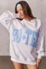 Oversized Sweatshirt in Blue Print sold by Oh Polly