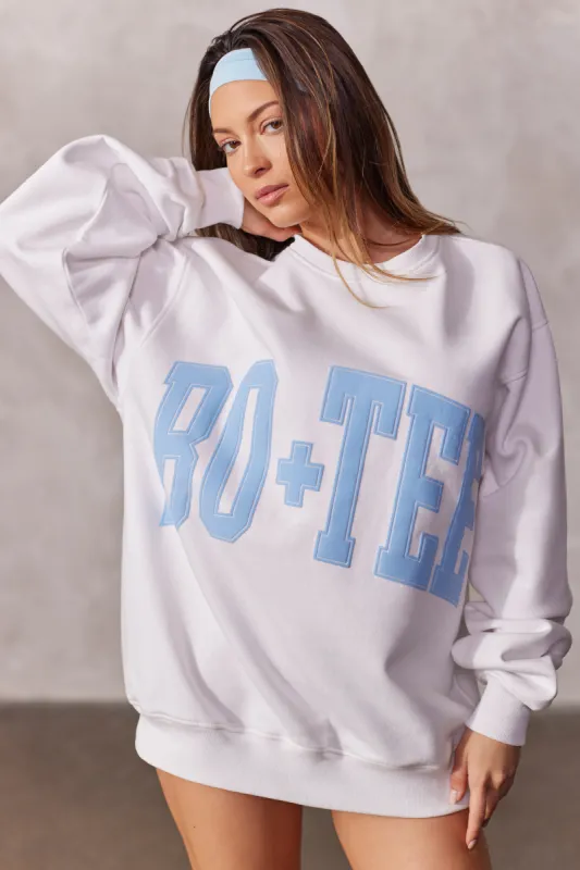 Oversized Sweatshirt in Blue Print sold by Oh Polly