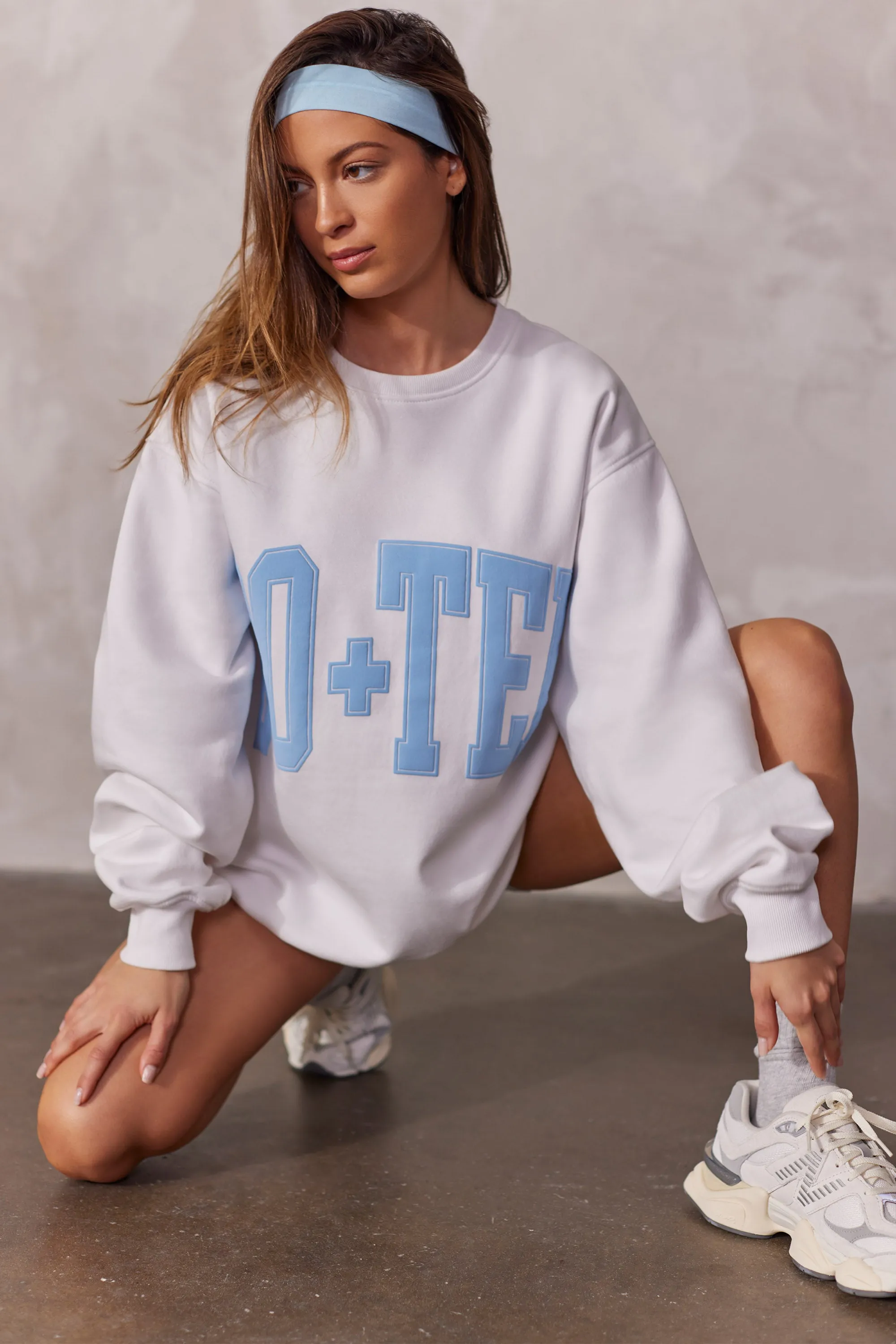 Oversized Sweatshirt in Blue Print sold by Oh Polly product image thumbnail 4