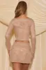 Embellished Bow-Detail Top in Almond sold by Oh Polly