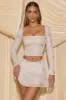 Embellished Bow-Detail Top in Ivory sold by Oh Polly
