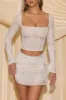 Embellished Bow-Detail Top in Ivory sold by Oh Polly
